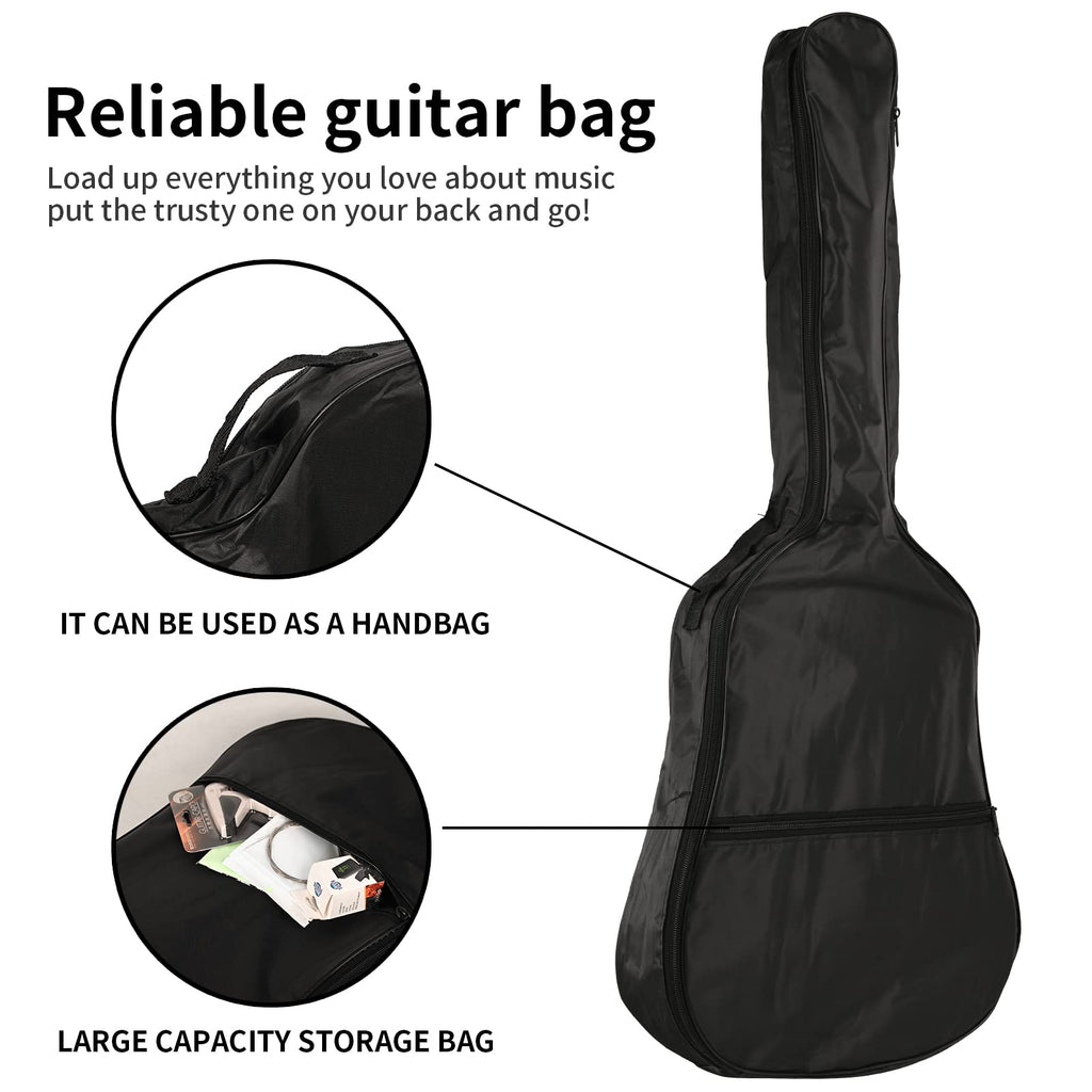 BESYOU Acoustic Guitar 38" Wood Guitar with starter kit-Travel Gig Bag, Tuner,guitar pick with Beginner Set for Kids/Adults -Natural